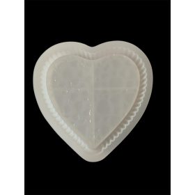 Szilikon forma - Márványos szív tálca